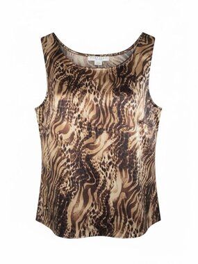 silk leopard print top